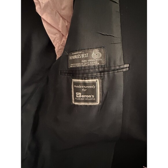 Christian Dior Monsieur Mens Blazer 48R Black Wool Sports Coat 2 Button Notched - Picture 4 of 13